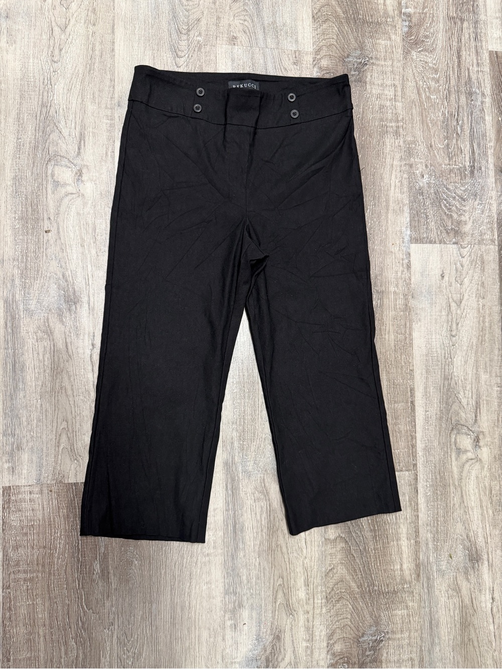 Black Wide-Leg Capris by Peri & Co.